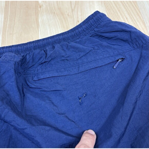 Vintage 80s 90s Nike Embroidered Track Pants / Sweatpants / Navy Blue / Size XL - Picture 8 of 10
